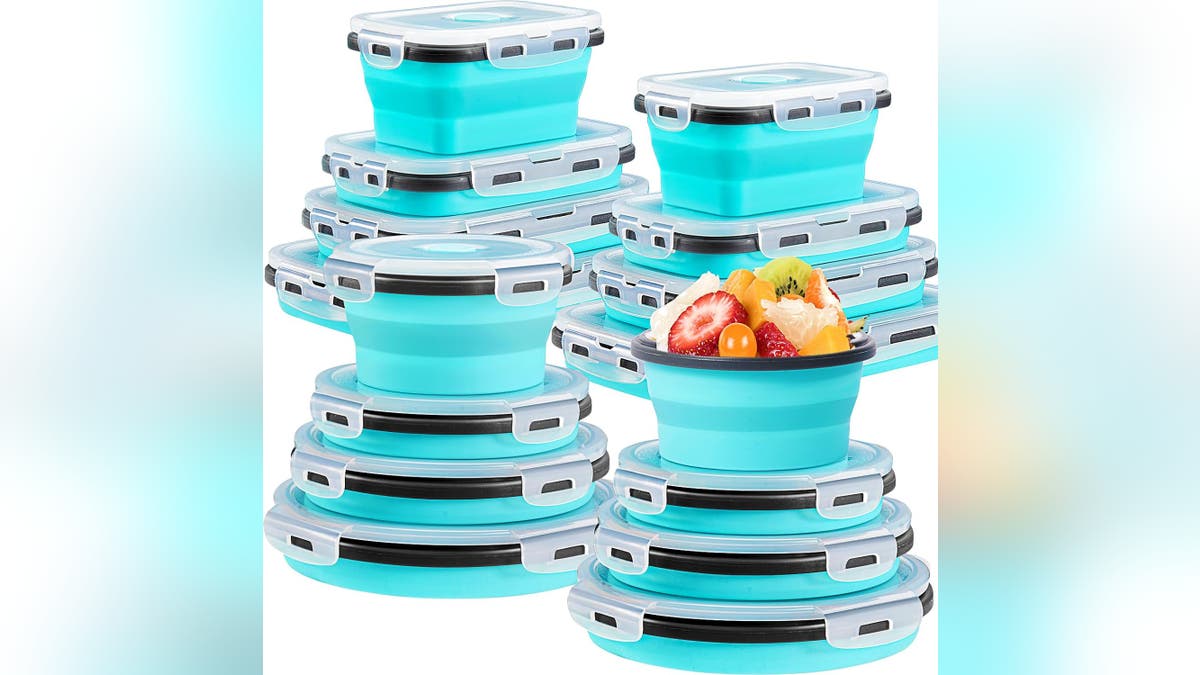 Keep your food fresh but save on space with collapsible containers.