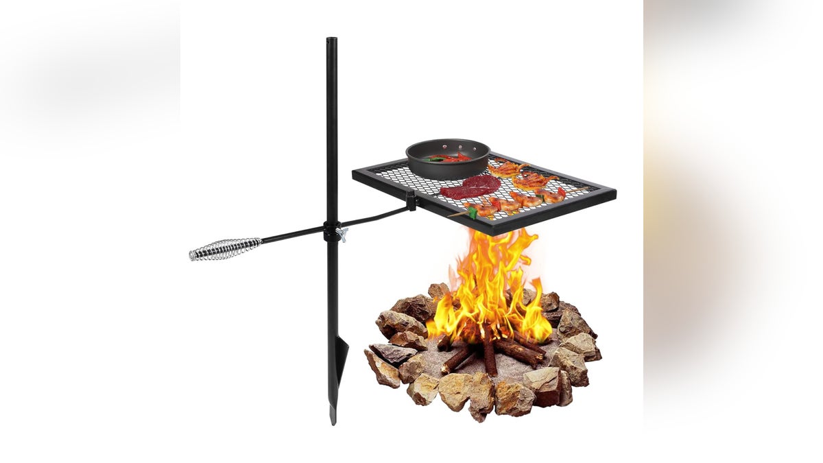 Easily adjust your cooking grate as your fire changes.