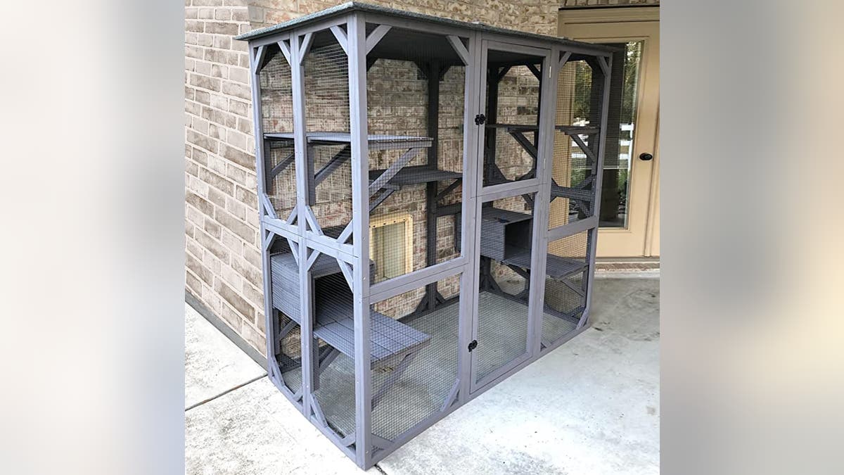 For added safety, get a catio that attaches to your home.