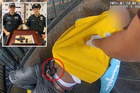 Gunman busted while sleeping on Brooklyn subway staircase with loaded weapon in ‘plain view’: Cops