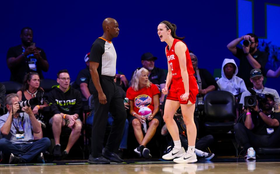 Caitlin Clark set a WNBA record with 19 assists against the Dallas Wings.
