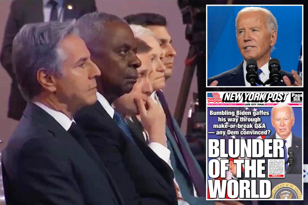 Biden officials struggle to remain expressionless as prez calls Kamala ‘Vice President Trump’ at ‘big boy’ press conference