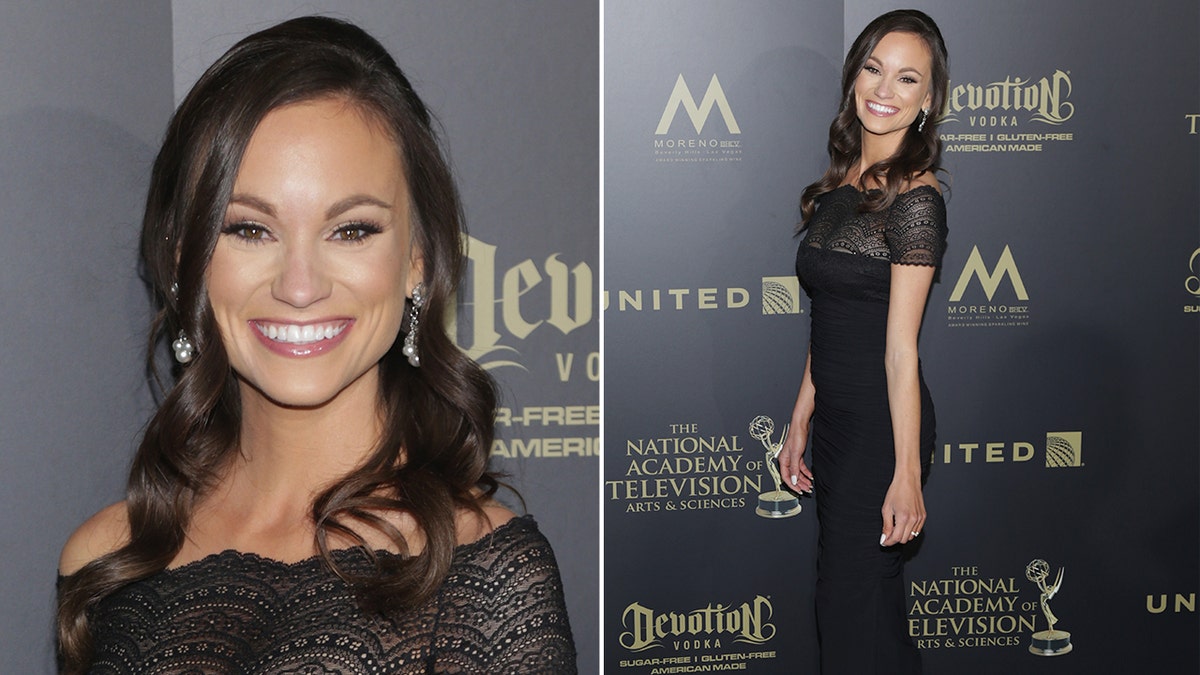 Emily Calandrelli appears at the 2017 Daytime Emmy Awards in Pasadena, California.