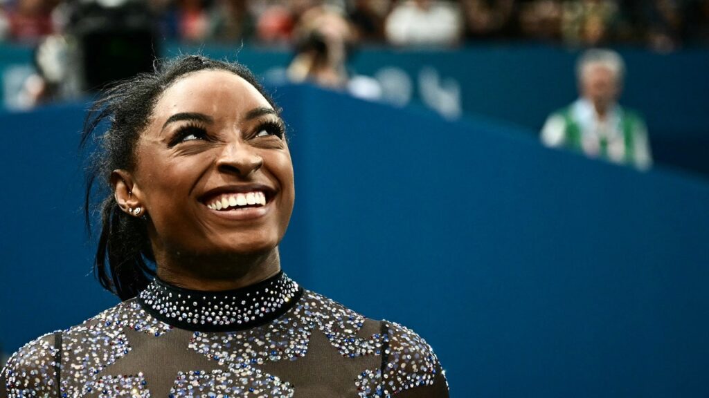 Simone Biles Dazzles–And Celebrities Look On–At Her First Day of Competition in Paris