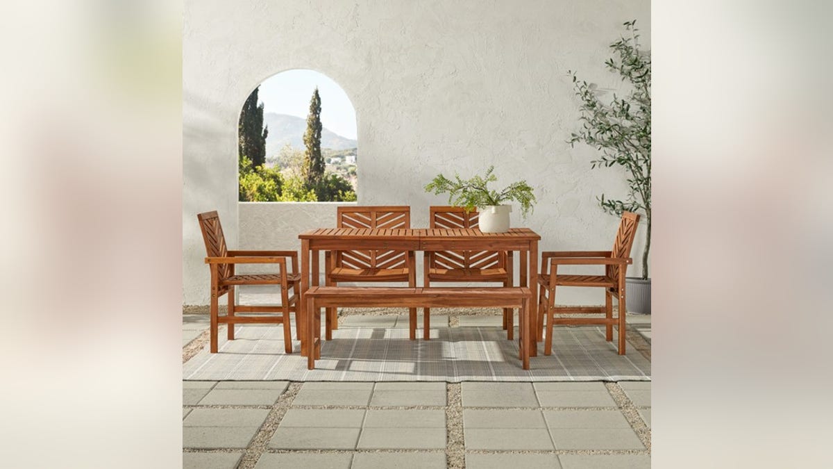 Move your meals outside with a new dining set.