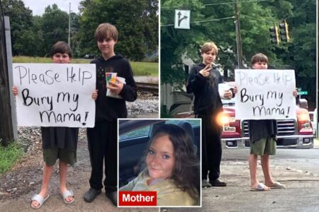 Georgia boy forced to stand next to railroad tracks with sign to raise money for mother’s funeral: ‘Please help bury my Mama!’