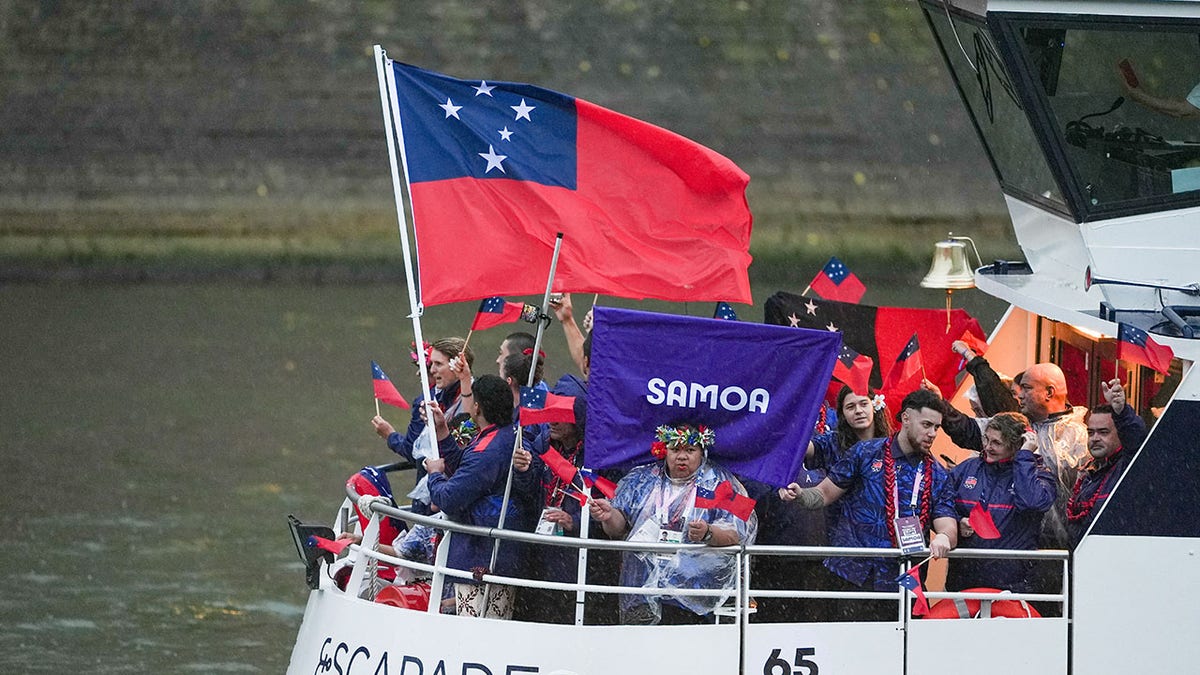 Samoa Athletes on boat