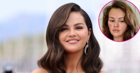 Selena Gomez Is a Rare Beauty in Makeup-Free Selfie While Wearing a ‘B’ Necklace for BF Benny Blanco