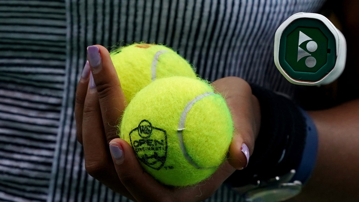 A view of tennis balls