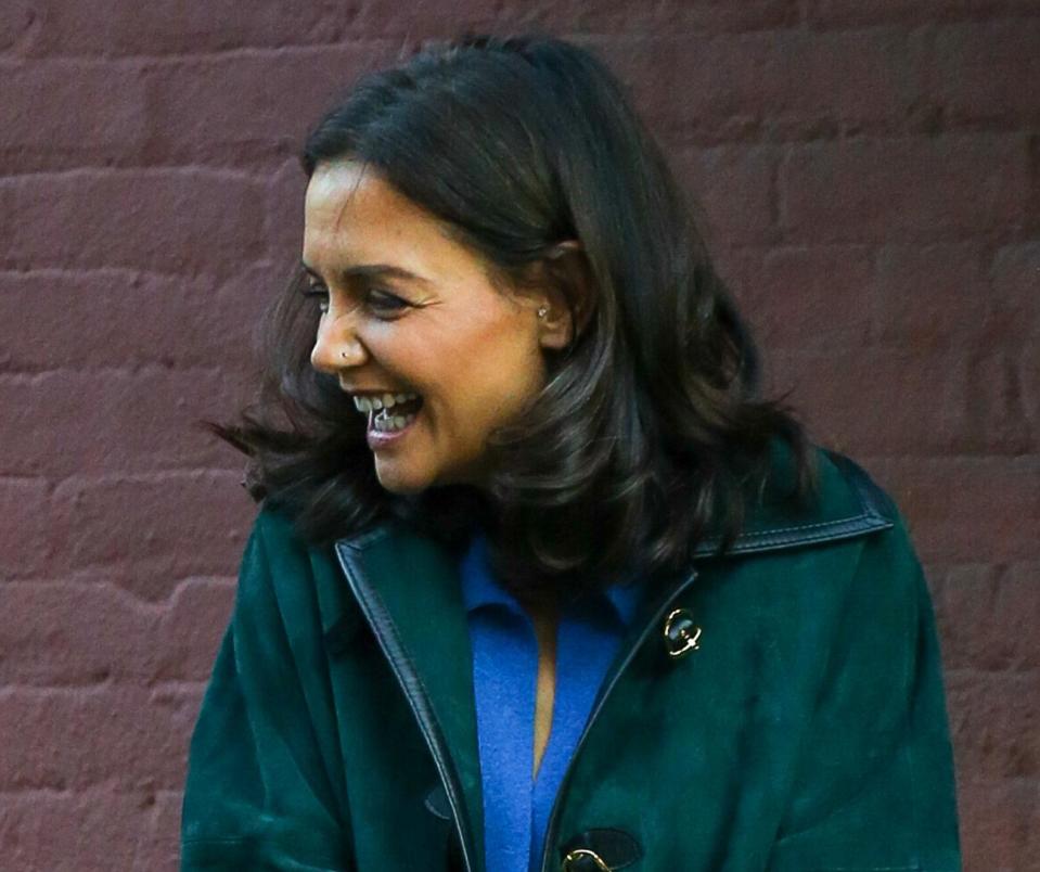 Katie Holmes was spotted getting her makeup done in New York City on Nov 15 2021