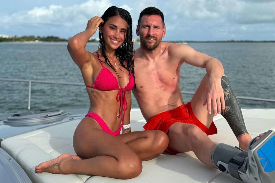 <p>Antonela Roccuzzo/instagram</p> Antonela Roccuzzo and Lionel Messi