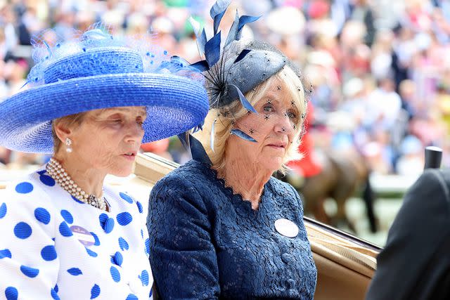 <p>Chris Jackson/Getty Images</p> Ruth Wood, Countess of Halifax and Annabel Elliot attend day one of Royal Ascot 2024 at Ascot Racecourse on June 18, 2024.