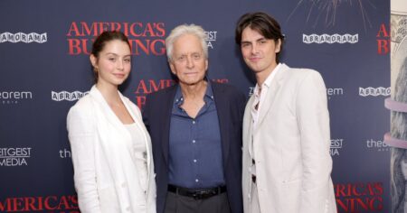 Michael Douglas Makes Rare Red Carpet Appearance With His and Catherine Zeta-Jones’ 2 Children