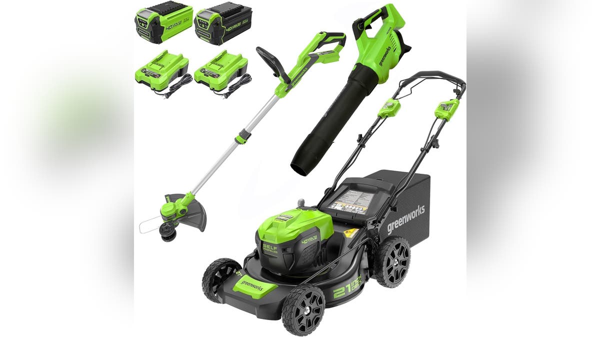 Try this all in one set for all of your lawn care needs.