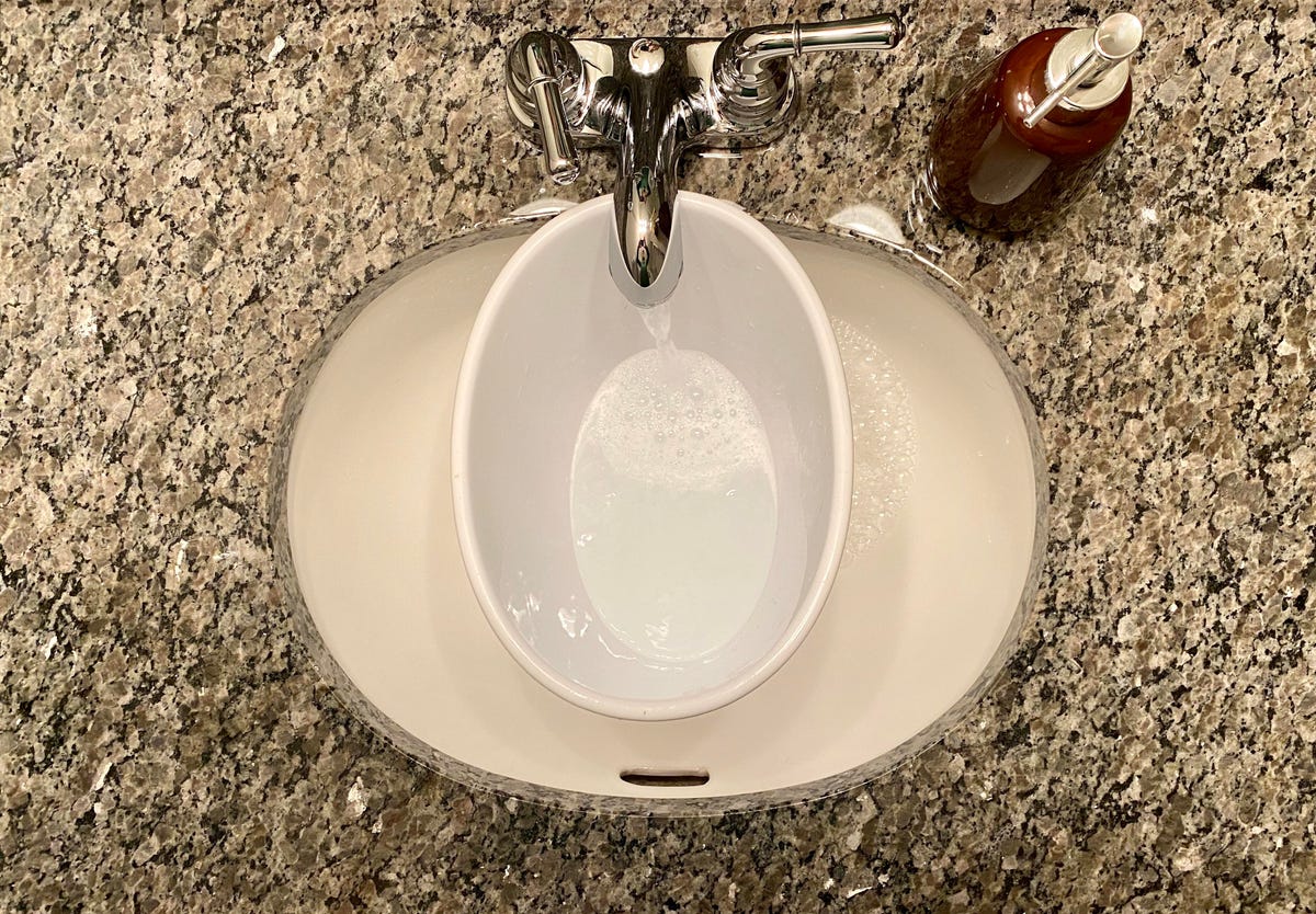 waste bin with water