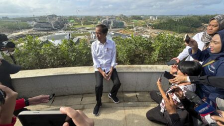 Indonesian president tries out palace in proposed new capital Nusantara