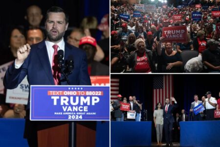 JD Vance gets huge cheers from Ohio hometown at first solo rally — ‘Born for this’