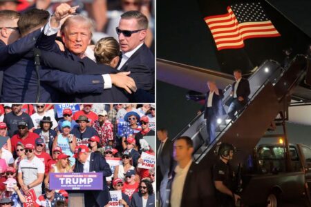 Trump seen for first time after he’s shot by 20-year-old in attempted assassination, arrives at NJ airport