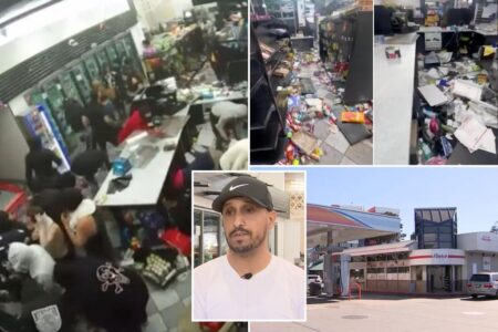 Mob of nearly 100 looters ransacks Oakland gas station as store owner says police took hours to respond: ‘Back to square one’