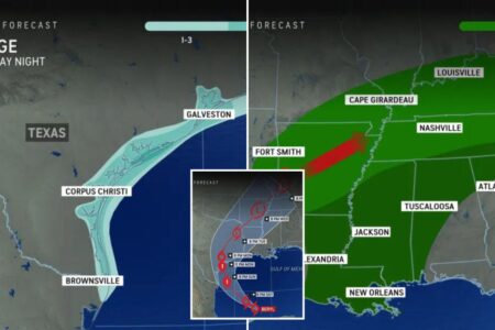 Tropical Storm Beryl expected to slam Houston at near-hurricane strength, battering city with 8 inches of rain