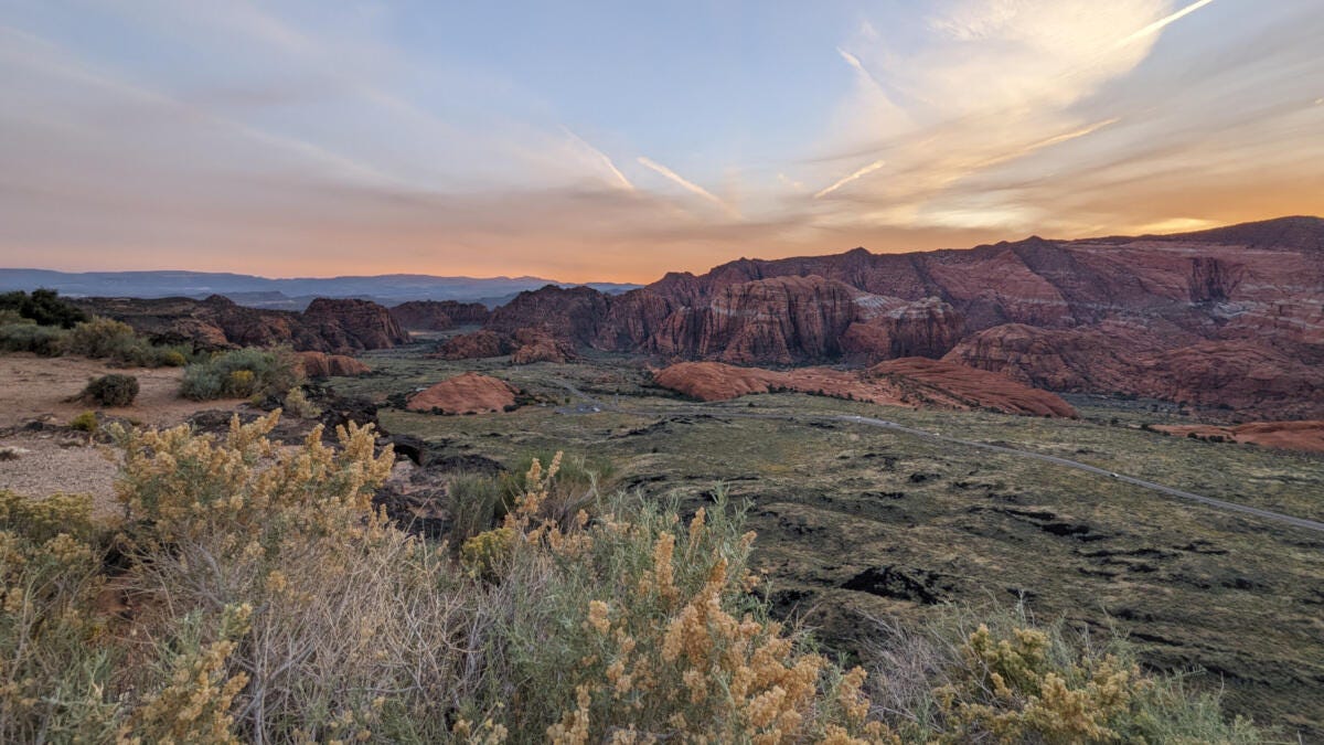 southern utah desert evening