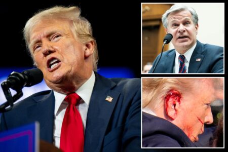 Trump tears into FBI director who questioned source of his ear wound from assassination attempt