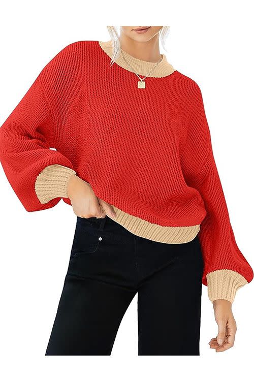 <p><a href="https://www.amazon.com/dp/B0CBMTZ72T?tag=syn-yahoo-20&ascsubtag=%5Bartid%7C10051.g.40754525%5Bsrc%7Cyahoo-us" data-i13n="elm:affiliate_link;elmt:premonetized" rel="sponsored" target="_blank" data-ylk="slk:Shop Now;elm:affiliate_link;elmt:premonetized;itc:0;sec:content-canvas" class="link  rapid-with-clickid etailiffa-link">Shop Now</a></p> <p>Color Block Sweater</p> <p>amazon.com</p> <p>$39.99</p><span class="copyright">Zesica</span>