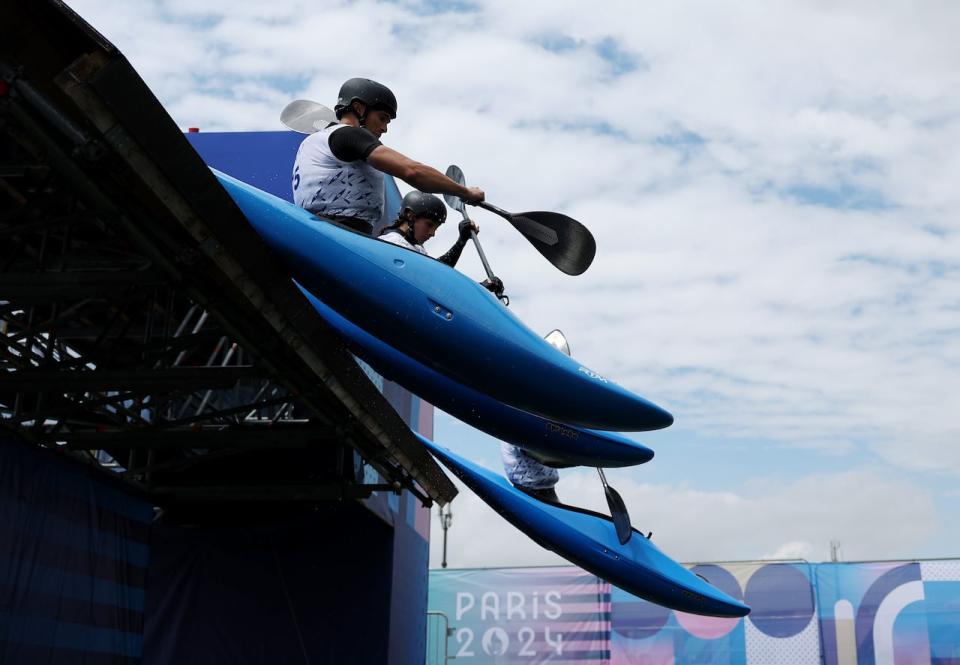 Athletes will get the kayak cross event underway with time trials on Day 7 of the Paris Games.