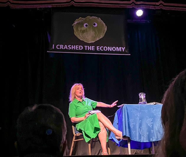 ‘Not Funny!’ Liz Truss Storms Off Stage As Lettuce Stunt Crashes Her ‘Pro-Trump’ Event