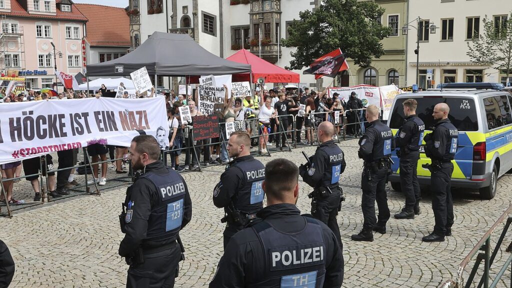 Anti far-right demo in Germany’s Thuringia state ahead of elections