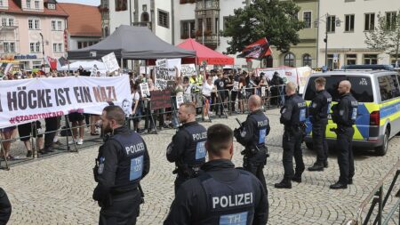 Anti far-right demo in Germany’s Thuringia state ahead of elections