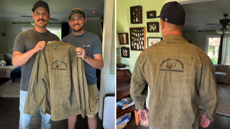 Texas man tracks down grandfather’s WWII military jacket riddled with shrapnel holes