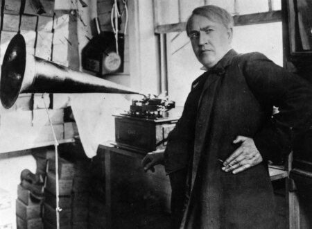 On this day in history, August 12, 1877, Thomas Edison invents the phonograph