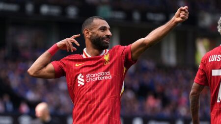 Mohamed Salah breaks Premier League scoring record in Liverpool’s victory over Ipswich