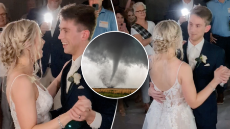 Amid tornado, wedding couple forced to have first dance in basement: ‘Chaos ensued’