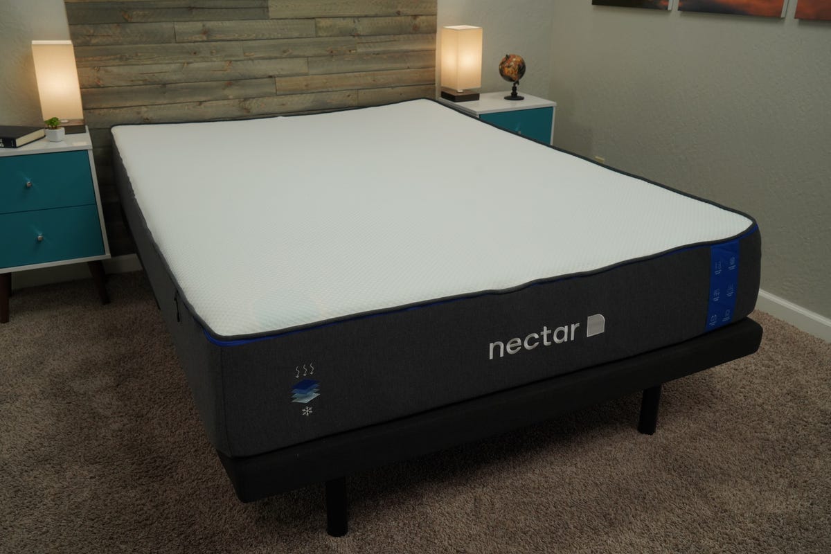 Nectar mattress in CNET's testing warehouse