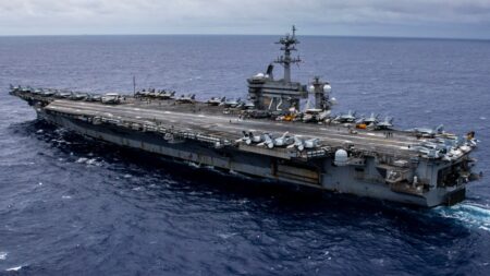 USS Abraham Lincoln Aircraft Carrier Strike Group makes move amid threat from Iran