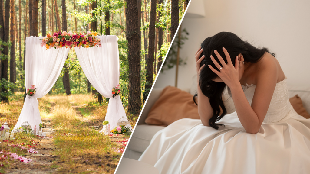 Bride walks herself down wedding aisle after mom runs late to ceremony: ‘Invitation said 2pm’