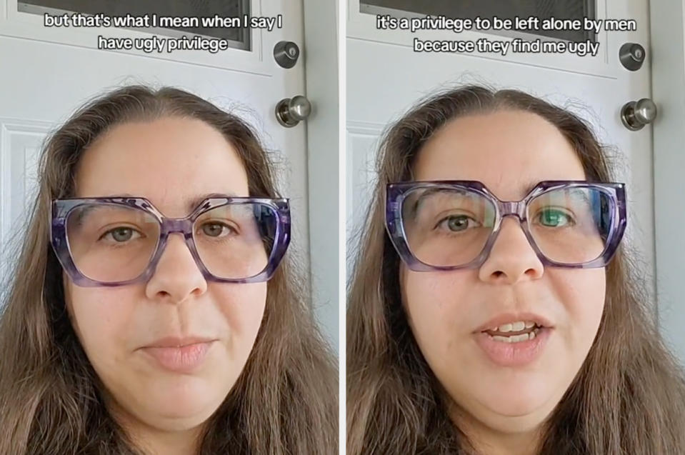 A woman explains "ugly privilege" and how being perceived as unattractive by men affords her the privilege of being left alone