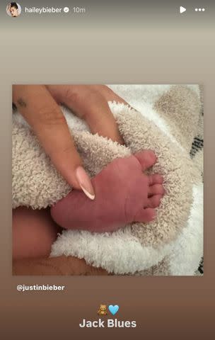 <p>Hailey Bieber/Instagram</p> Justin and Hailey Bieber son
