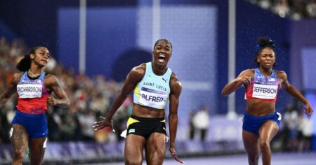 Sha’Carri Richardson Takes Silver Behind Julien Alfred In Olympic 100 Meters