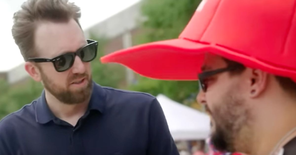 Jordan Klepper Exposes 1 Hypocrisy After Another Among Donald Trump MAGA Fans At Rally
