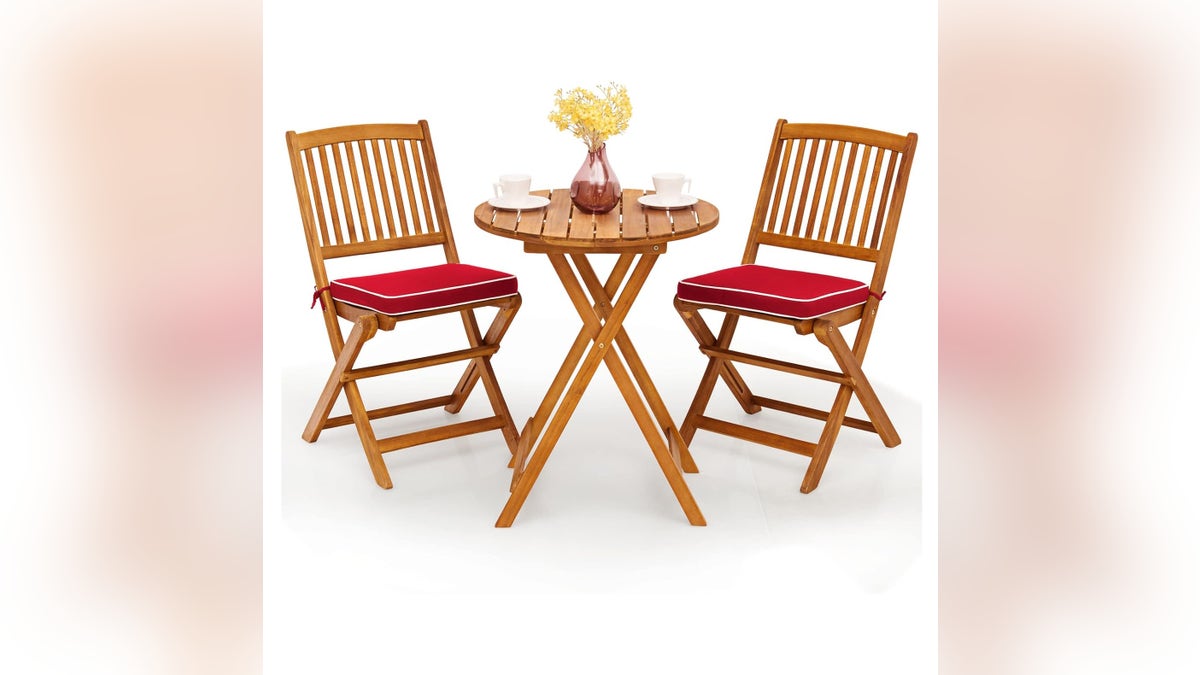 Add some seating with the help of a bistro table.