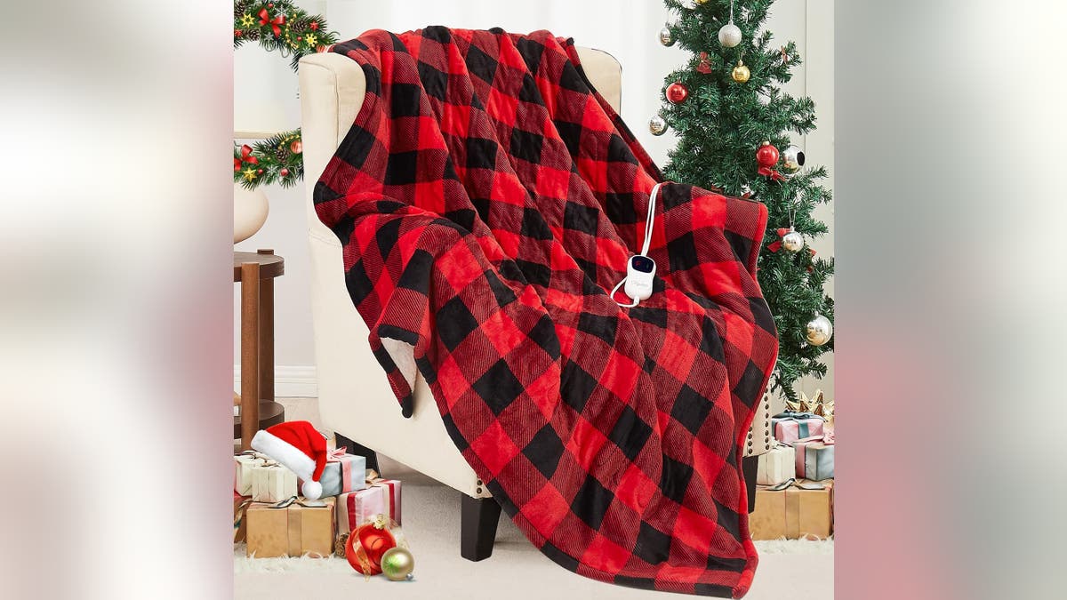 Stay extra warm with a heated blanket.