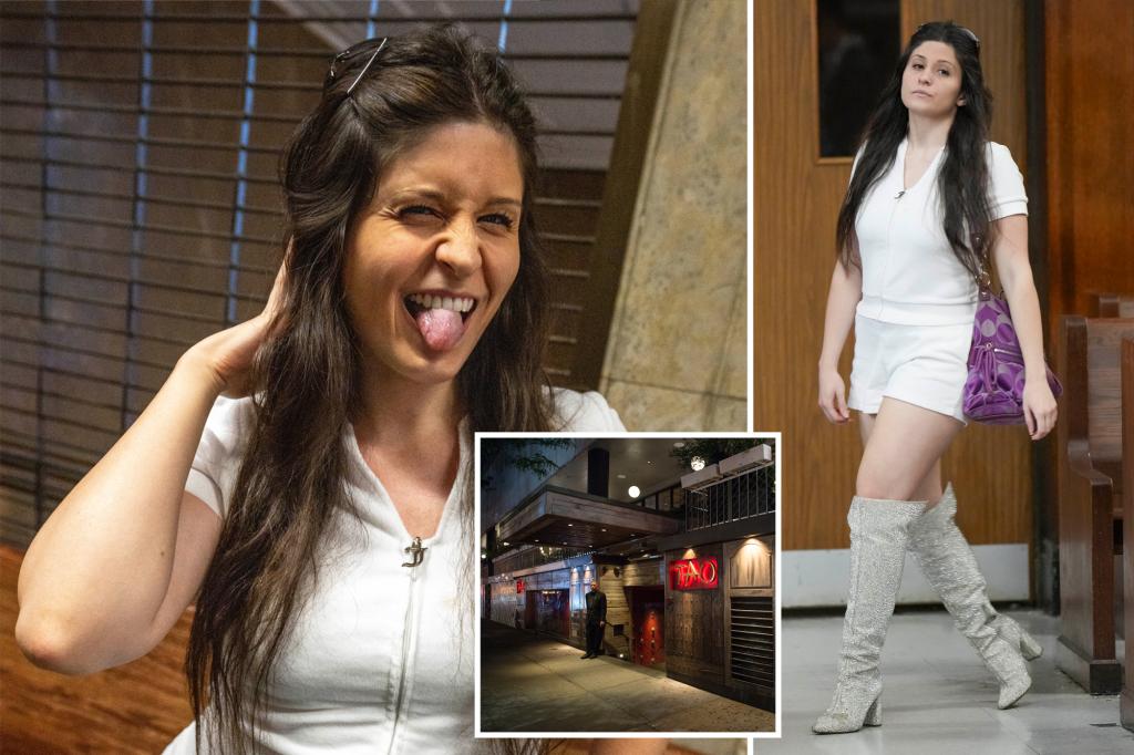 Exclusive | Ex-TAO hostess busted for flinging feces into NYC hotspot’s koi pond sports ‘Juicy’ outfit to court