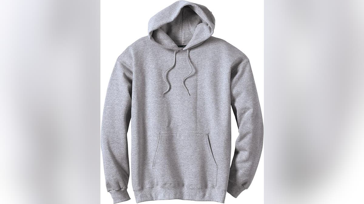 Keep your style simple with a plain hoodie.