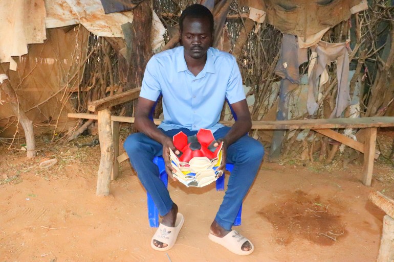 Bol Bakuyony Nyieth has started his own business making footballs in the Dadaab Camp