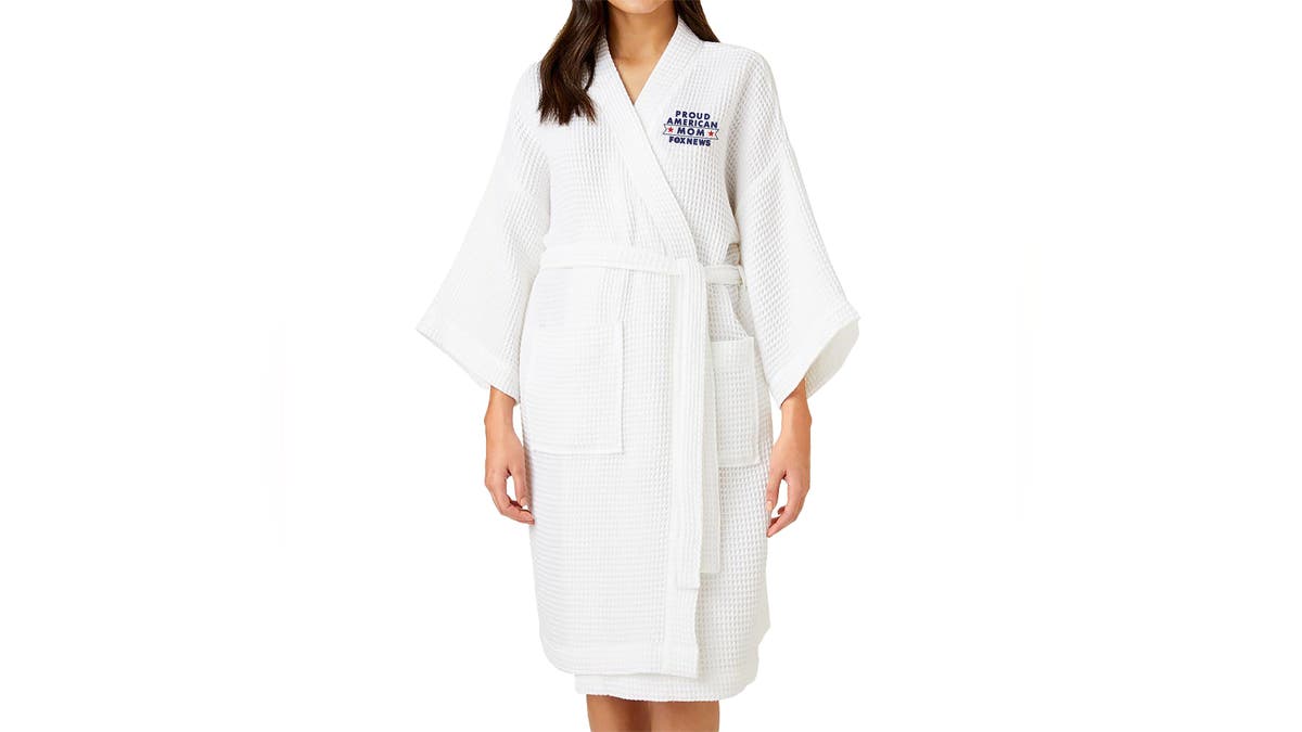 Relax with a comfortable waffle bathrobe.