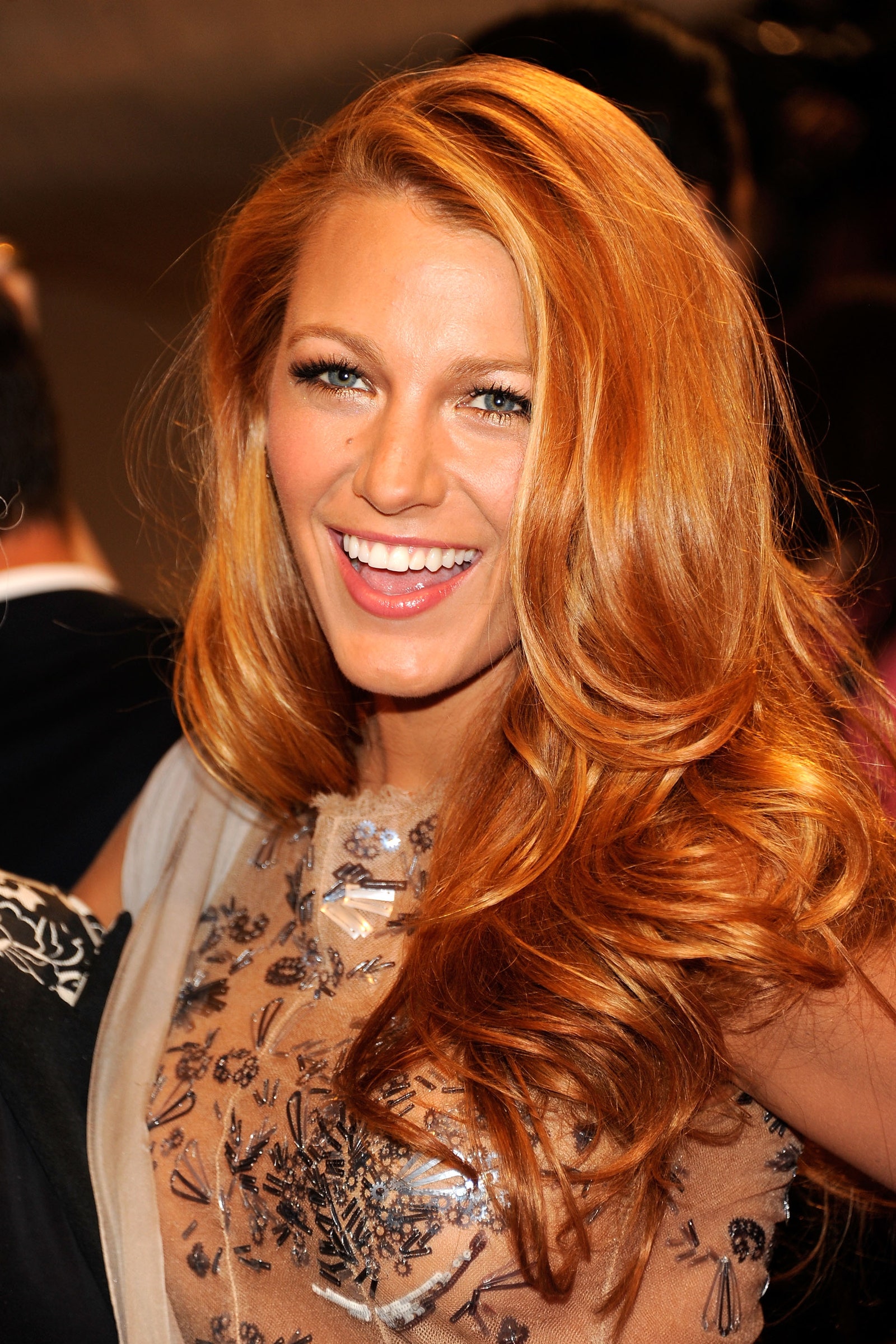 Image may contain Blake Lively Blonde Hair Person Face Happy Head Smile Adult and Wedding