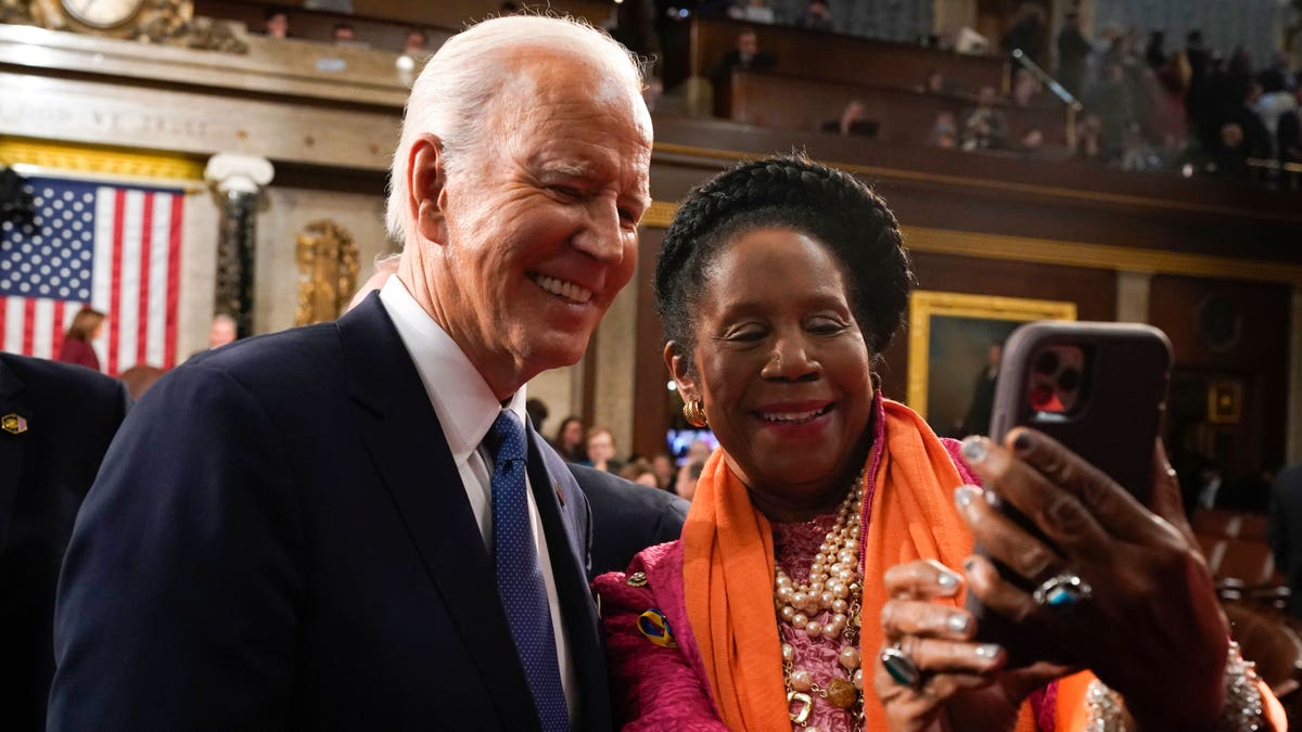 President Biden and Democratic Texas Rep. Sheila Jackson Lee